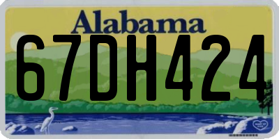 AL license plate 67DH424