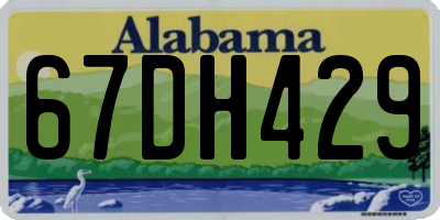 AL license plate 67DH429