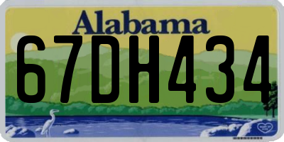 AL license plate 67DH434