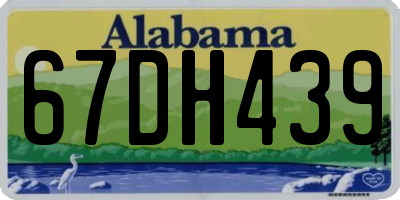 AL license plate 67DH439