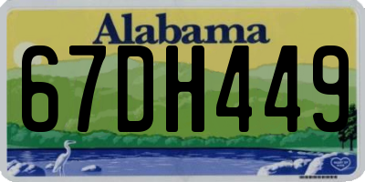 AL license plate 67DH449