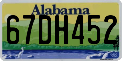 AL license plate 67DH452