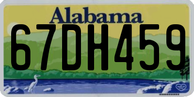 AL license plate 67DH459