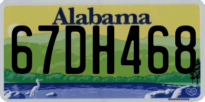 AL license plate 67DH468