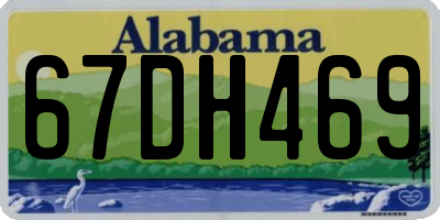 AL license plate 67DH469
