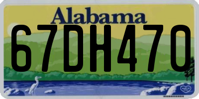 AL license plate 67DH470