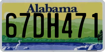 AL license plate 67DH471
