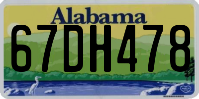 AL license plate 67DH478