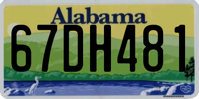 AL license plate 67DH481