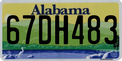 AL license plate 67DH483