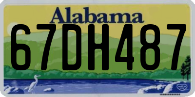 AL license plate 67DH487
