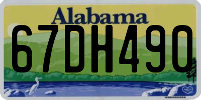 AL license plate 67DH490