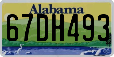 AL license plate 67DH493
