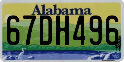 AL license plate 67DH496
