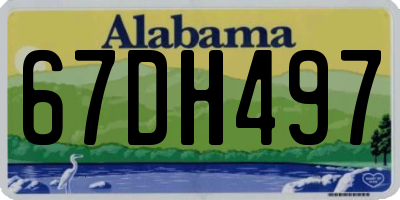 AL license plate 67DH497