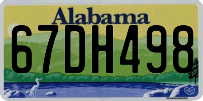 AL license plate 67DH498