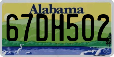 AL license plate 67DH502