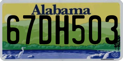 AL license plate 67DH503