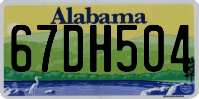 AL license plate 67DH504