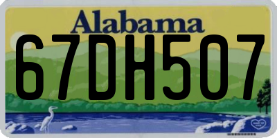 AL license plate 67DH507