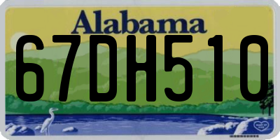 AL license plate 67DH510