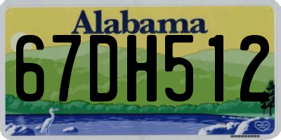 AL license plate 67DH512