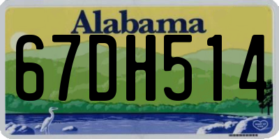 AL license plate 67DH514