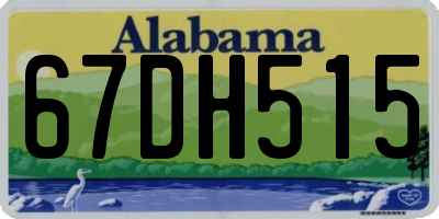 AL license plate 67DH515