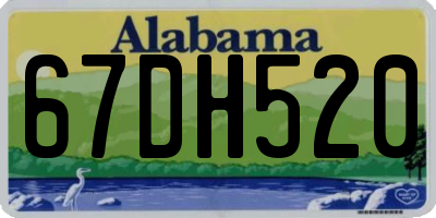 AL license plate 67DH520