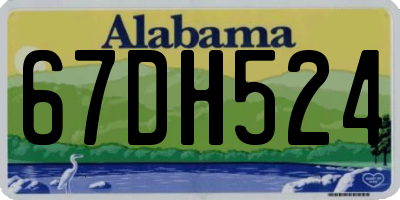 AL license plate 67DH524