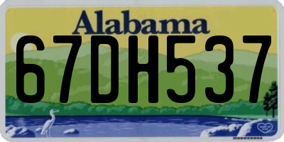 AL license plate 67DH537
