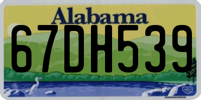 AL license plate 67DH539