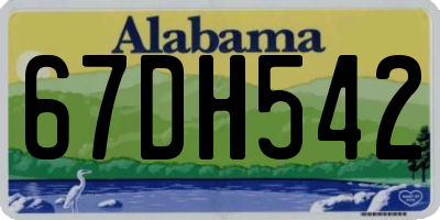 AL license plate 67DH542