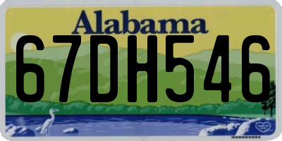 AL license plate 67DH546