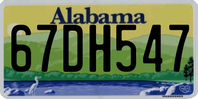 AL license plate 67DH547