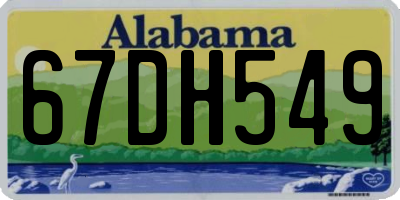 AL license plate 67DH549