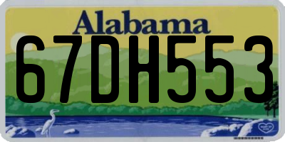 AL license plate 67DH553