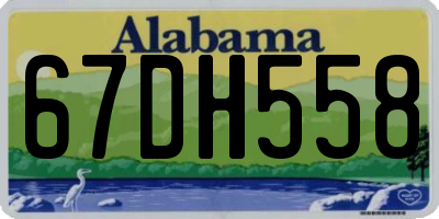 AL license plate 67DH558