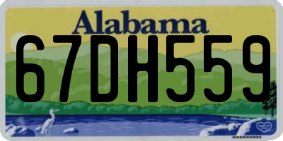 AL license plate 67DH559
