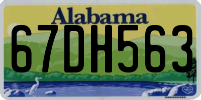 AL license plate 67DH563