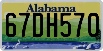 AL license plate 67DH570