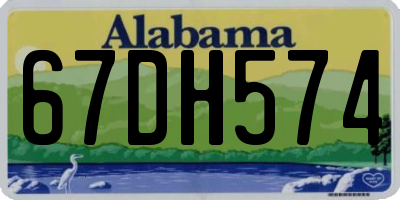 AL license plate 67DH574