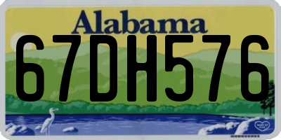 AL license plate 67DH576