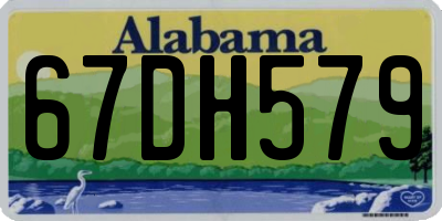 AL license plate 67DH579
