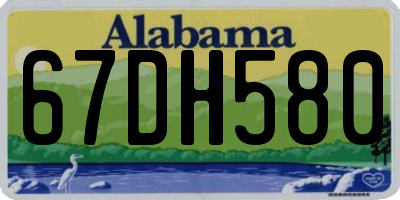 AL license plate 67DH580