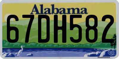 AL license plate 67DH582