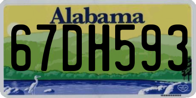 AL license plate 67DH593