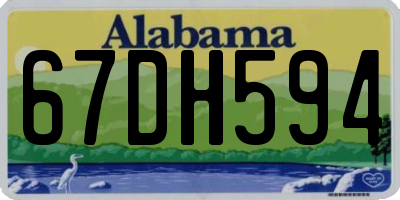 AL license plate 67DH594