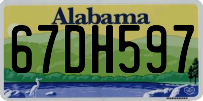 AL license plate 67DH597