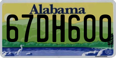 AL license plate 67DH600